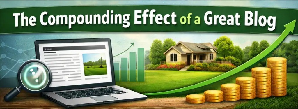 The compounding effect of a strategic blog for lawn and landscaping SEO growth