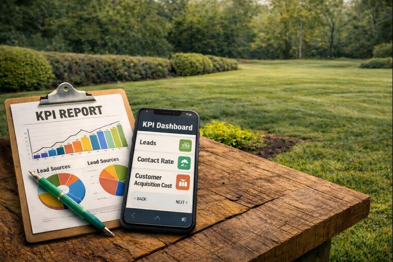 Marketing and sales KPIs for lawn and landscape companies