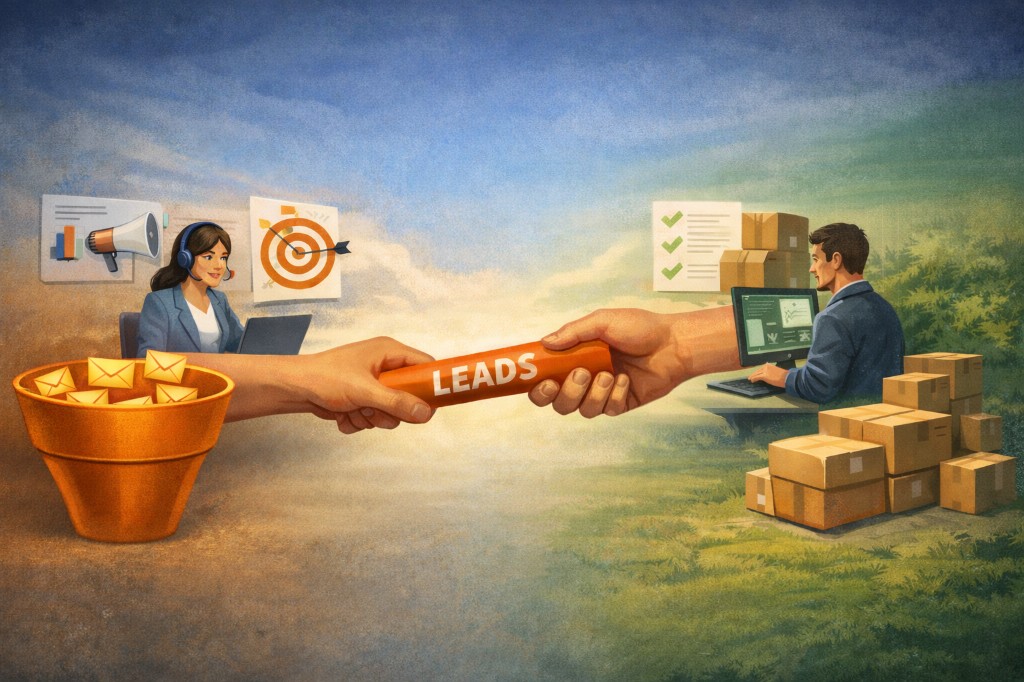 Marketing to operations handoff for lawn companies