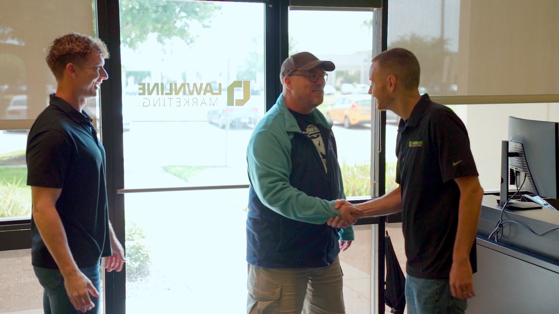 Lawnline Marketing team working on strategy