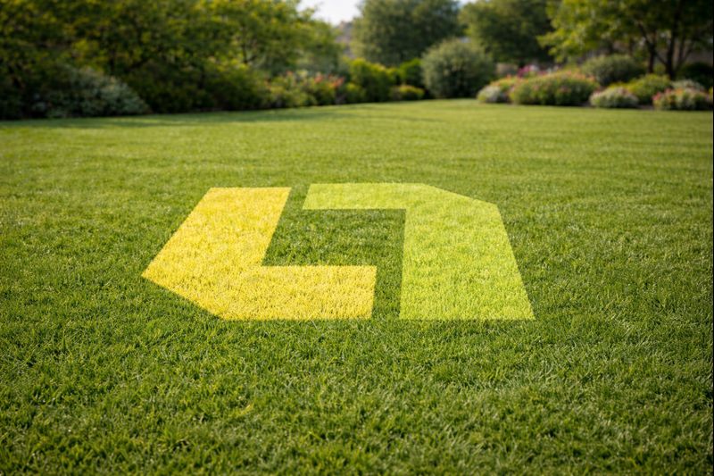 Professional lawn mower on green grass