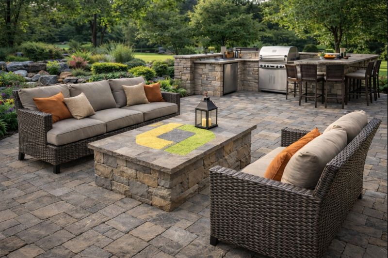 Outdoor kitchen installation