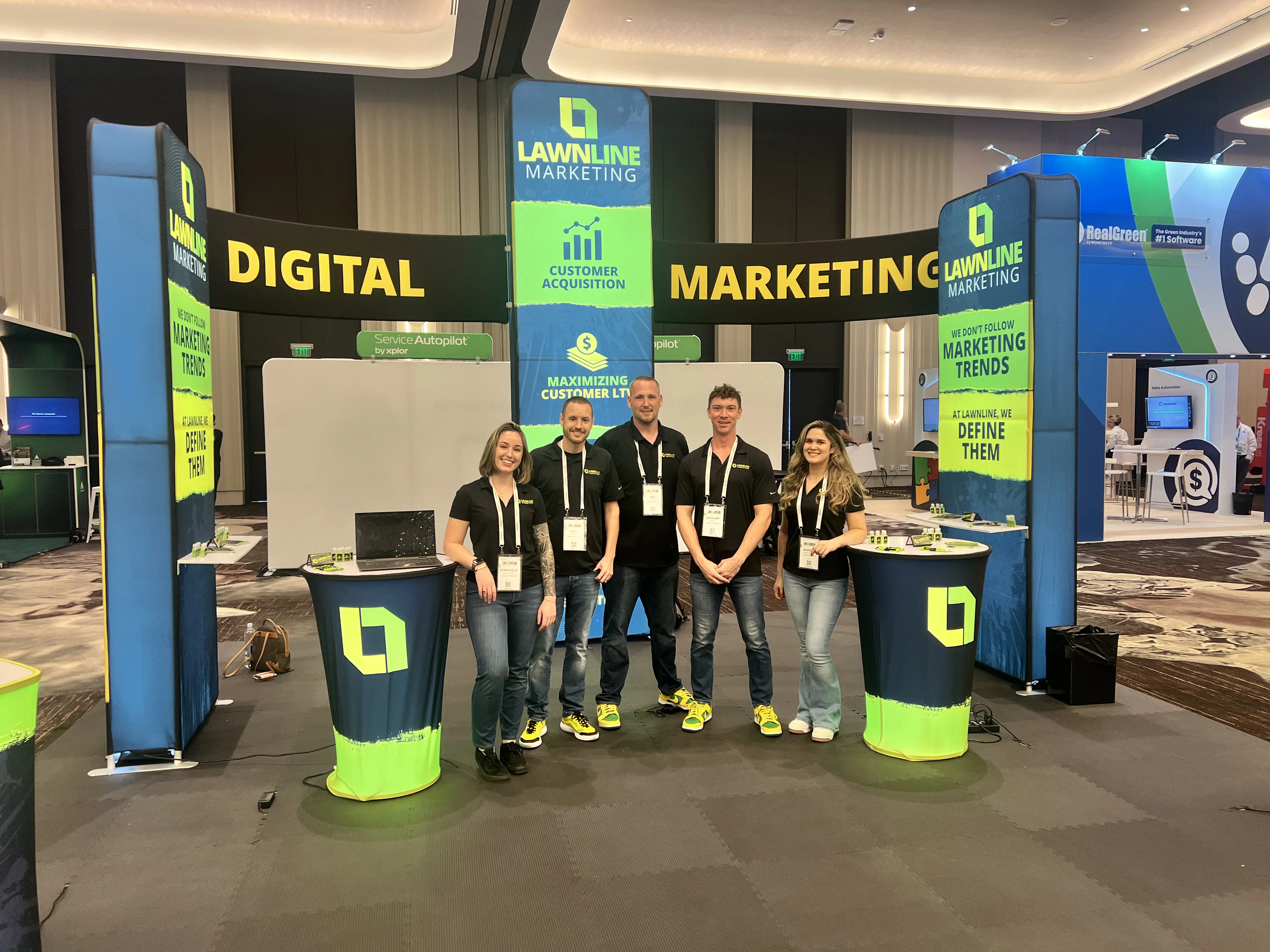 Lawnline Marketing team group photo in Tampa office