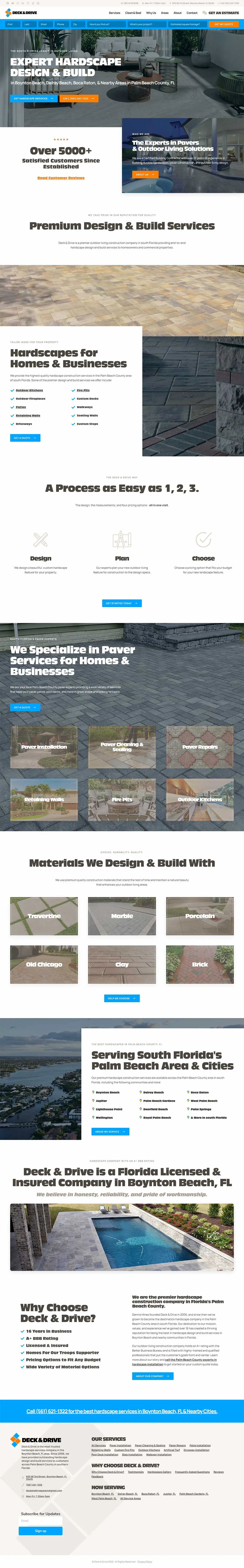 Deck & Drive Homepage Screenshot